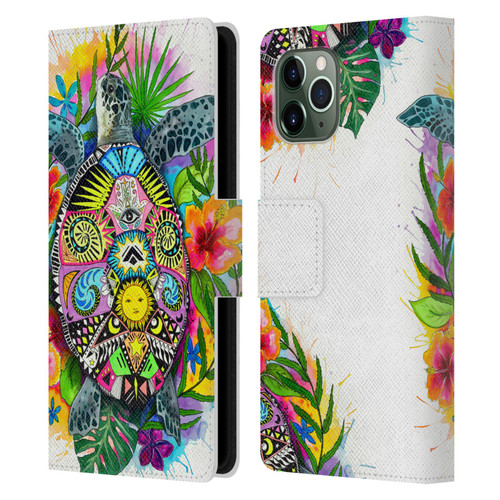 Pixie Cold Animals Turtle Life Leather Book Wallet Case Cover For Apple iPhone 11 Pro