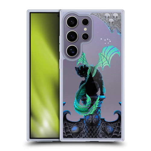 Stanley Morrison Dragons 2 Gothic Winged Cat Soft Gel Case for Samsung Galaxy S25 Ultra & MagSafe