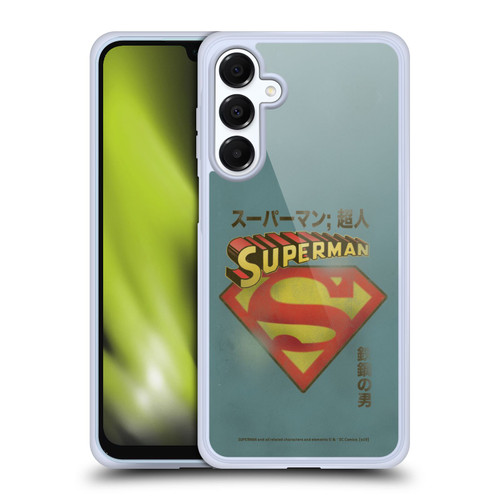 Superman DC Comics Vintage Fashion Japanese Logo Soft Gel Case for Samsung Galaxy A16 5G & MagSafe