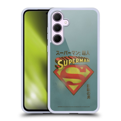 Superman DC Comics Vintage Fashion Japanese Logo Soft Gel Case for Samsung Galaxy A35 5G