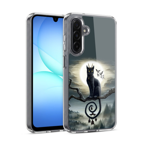 Sarah Richter Animals Gothic Black Cat & Bats Soft Gel Case for Samsung Galaxy A17 4G / 5G