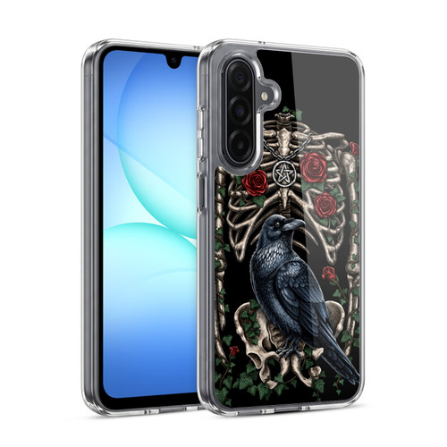 Sarah Richter Animals Gothic Black Crow & Skeleton Soft Gel Case for Samsung Galaxy A17 4G / 5G