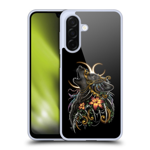 Sarah Richter Animals Gothic Black Howling Wolf Soft Gel Case for Samsung Galaxy A26 5G