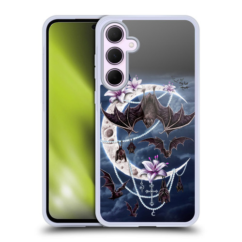 Sarah Richter Animals Gothic Bats & Crescent Moon Soft Gel Case for Samsung Galaxy A35 5G