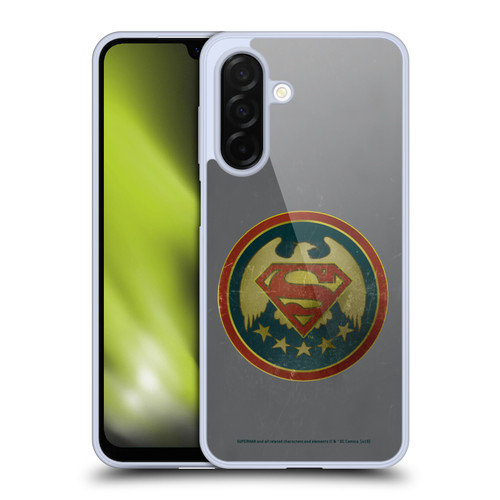 Superman DC Comics Logos Distressed Look Badge Soft Gel Case for Samsung Galaxy A26 5G