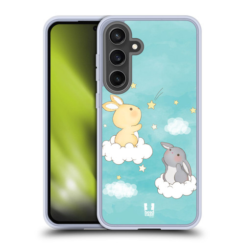 Head Case Designs Starcatcher Bunnies Blue Soft Gel Case for Samsung Galaxy S24 FE & MagSafe