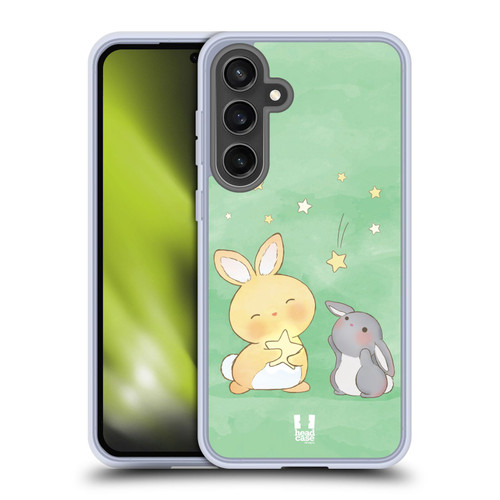 Head Case Designs Starcatcher Bunnies Green Soft Gel Case for Samsung Galaxy S24 FE & MagSafe