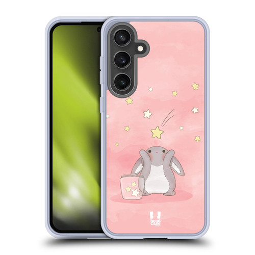 Head Case Designs Starcatcher Bunnies Pink Soft Gel Case for Samsung Galaxy S24 FE & MagSafe