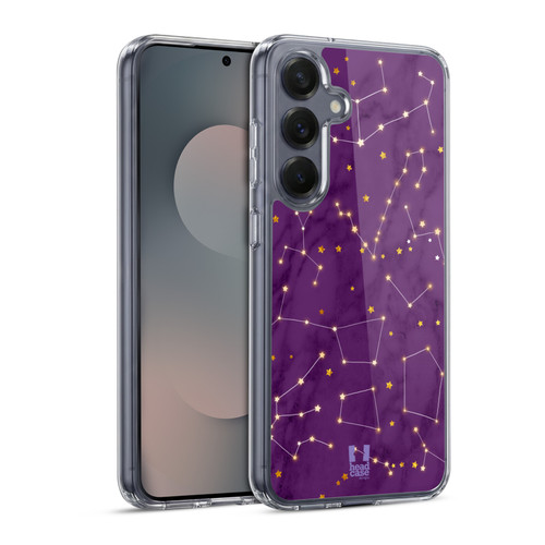 Head Case Designs Starlights Constellation Soft Gel Case for Samsung Galaxy S25 & MagSafe