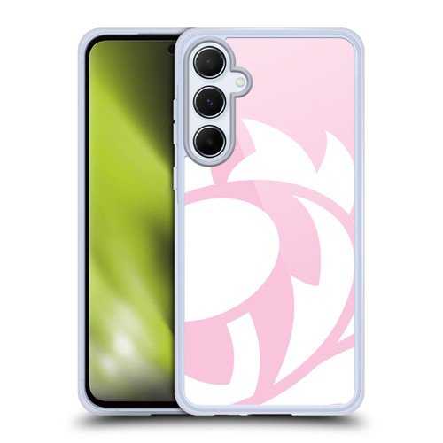 Scotland Rugby Oversized Thistle Salmon Pink Soft Gel Case for Samsung Galaxy A55 5G