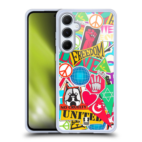 Head Case Designs Sticker Happy - New Advocacies Soft Gel Case for Samsung Galaxy A55 5G