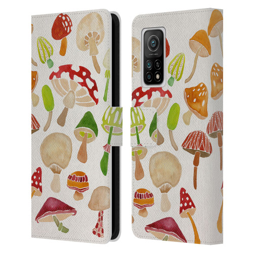 Cat Coquillette Nature Mushrooms Leather Book Wallet Case Cover For Xiaomi Mi 10T 5G