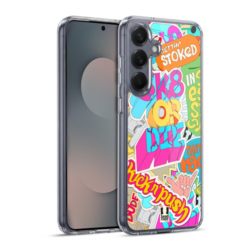 Head Case Designs Sticker Happy - New Skate Or Die Soft Gel Case for Samsung Galaxy S25+ & MagSafe