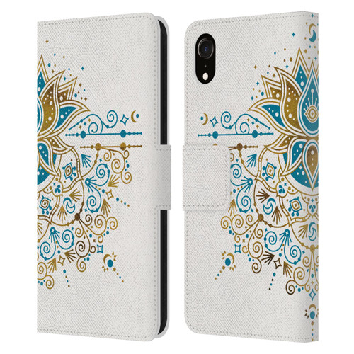 Cat Coquillette Patterns 6 Lotus Bloom Mandala 4 Leather Book Wallet Case Cover For Apple iPhone XR