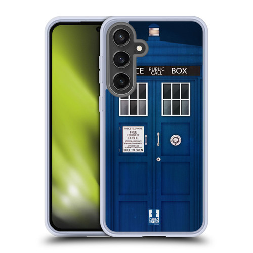 Head Case Designs Telephone Box Police Box Soft Gel Case for Samsung Galaxy S24 FE & MagSafe