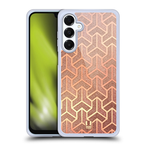 Head Case Designs Textured Art Deco Patterns Isometric Tile Soft Gel Case for Samsung Galaxy A16 5G & MagSafe