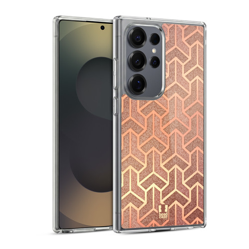Head Case Designs Textured Art Deco Patterns Isometric Tile Soft Gel Case for Samsung Galaxy S25 Ultra & MagSafe