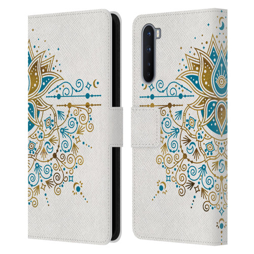 Cat Coquillette Patterns 6 Lotus Bloom Mandala 4 Leather Book Wallet Case Cover For OnePlus Nord 5G