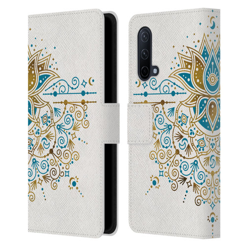 Cat Coquillette Patterns 6 Lotus Bloom Mandala 4 Leather Book Wallet Case Cover For OnePlus Nord CE 5G