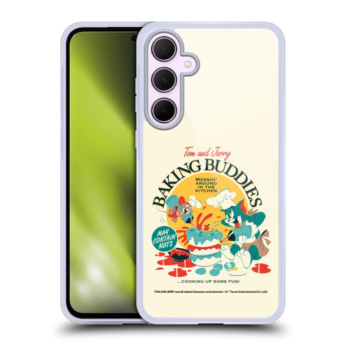 Tom and Jerry Retro Baking Buddies Soft Gel Case for Samsung Galaxy A35 5G