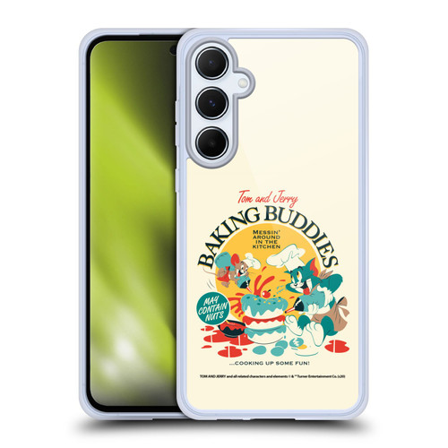 Tom and Jerry Retro Baking Buddies Soft Gel Case for Samsung Galaxy A55 5G