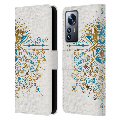 Cat Coquillette Patterns 6 Lotus Bloom Mandala 4 Leather Book Wallet Case Cover For Xiaomi 12 Pro