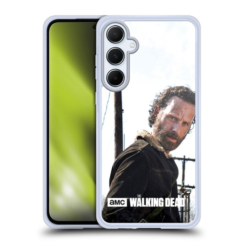 AMC The Walking Dead Filtered Characters Rick Gun Soft Gel Case for Samsung Galaxy A55 5G