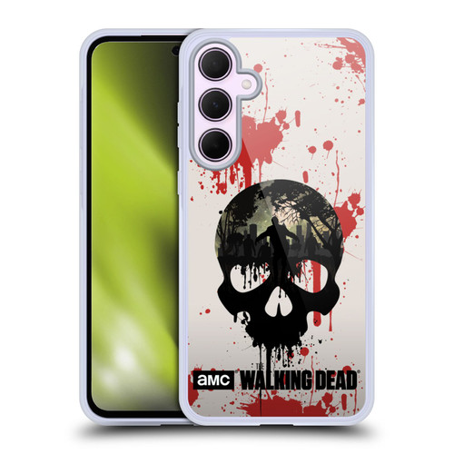 AMC The Walking Dead Silhouettes Skull Soft Gel Case for Samsung Galaxy A35 5G