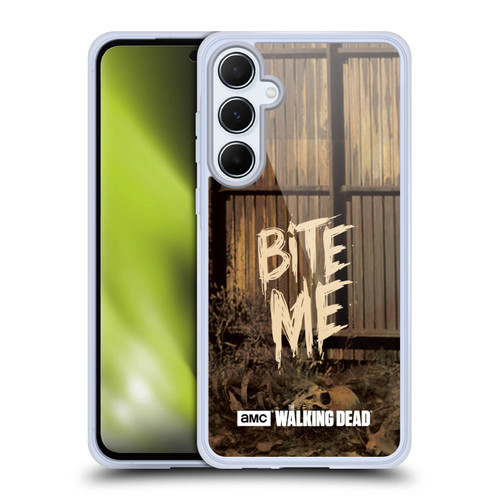 AMC The Walking Dead Typography Bite Me Soft Gel Case for Samsung Galaxy A55 5G