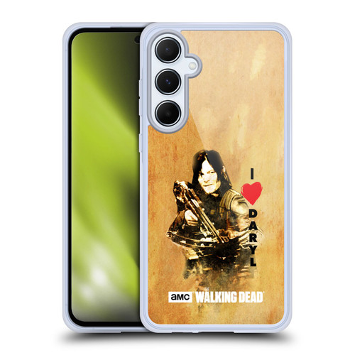 AMC The Walking Dead Typography Love Daryl Crossbow Soft Gel Case for Samsung Galaxy A55 5G