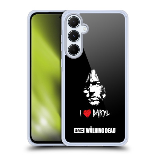 AMC The Walking Dead Typography Love Daryl Face Soft Gel Case for Samsung Galaxy A55 5G