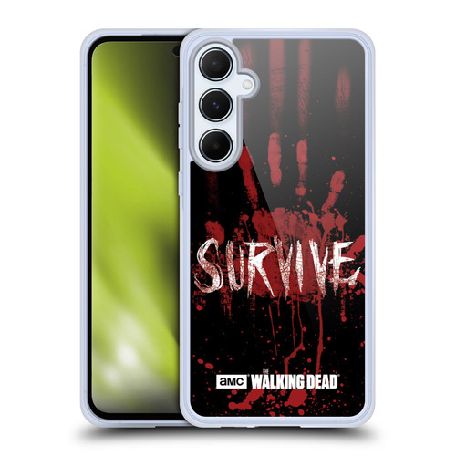 AMC The Walking Dead Typography Survive Hand Soft Gel Case for Samsung Galaxy A55 5G
