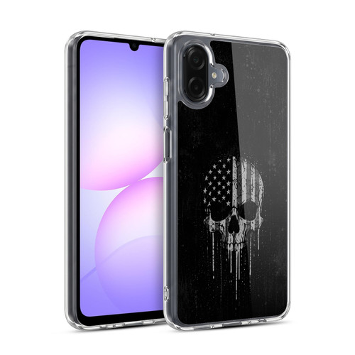 Head Case Designs Football USA American Flag Black Drip Skull Soft Gel Case for Samsung Galaxy A07 5G