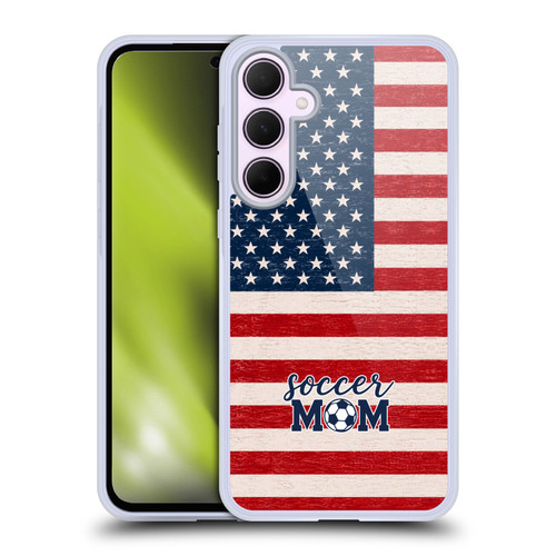 Head Case Designs Football USA American Flag Classic Vintage Soccer Mom Soft Gel Case for Samsung Galaxy A35 5G