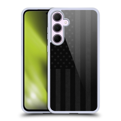 Head Case Designs Football USA American Flag Monochrome Black Soft Gel Case for Samsung Galaxy A35 5G