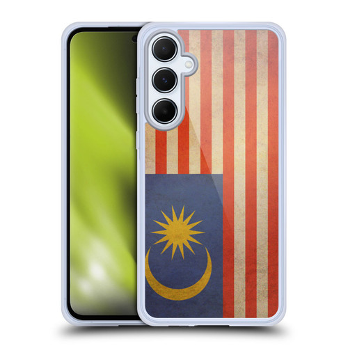 Head Case Designs Vintage Flags Set 5 Malaysia Malaysian Soft Gel Case for Samsung Galaxy A55 5G