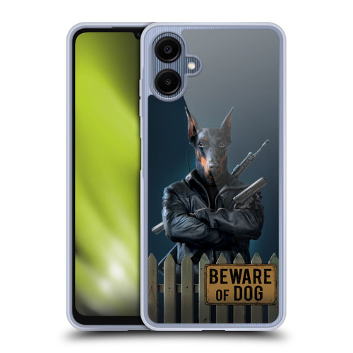 Vincent Hie Canidae Beware Of Dog Soft Gel Case for Samsung Galaxy A06 4G / 5G