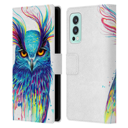 Pixie Cold Animals Into The Blue Leather Book Wallet Case Cover For OnePlus Nord 2 5G