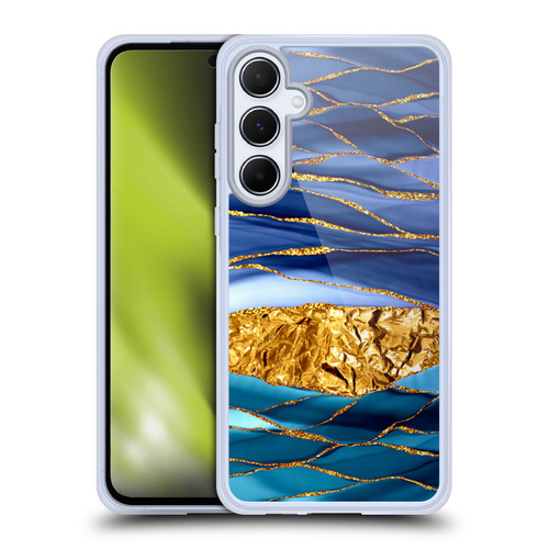 UtArt Dark Night Marble Golden Seas Soft Gel Case for Samsung Galaxy A55 5G