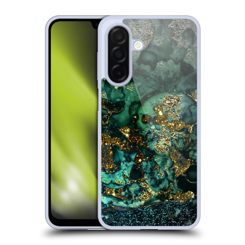UtArt Malachite Emerald Gold And Seafoam Green Soft Gel Case for Samsung Galaxy A26 5G