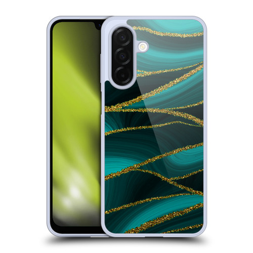 UtArt Malachite Emerald Turquoise Shimmers Soft Gel Case for Samsung Galaxy A26 5G