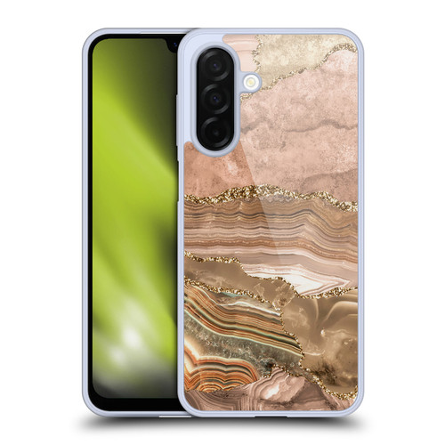UtArt Wild Cat Marble Beige Gold Soft Gel Case for Samsung Galaxy A26 5G