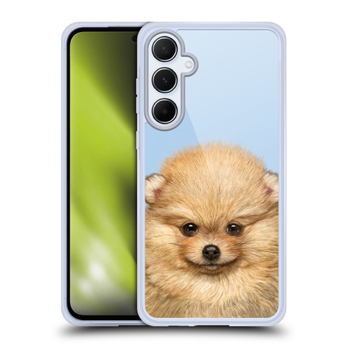 Vincent Hie Animals Pomeranian Puppy Soft Gel Case for Samsung Galaxy A55 5G