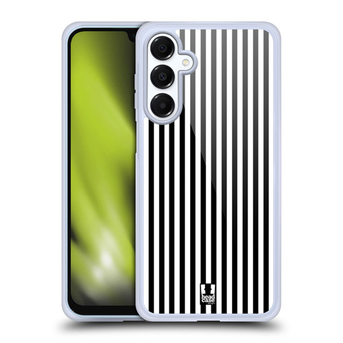 Head Case Designs Vertical Stripes Black Soft Gel Case for Samsung Galaxy A16 5G & MagSafe