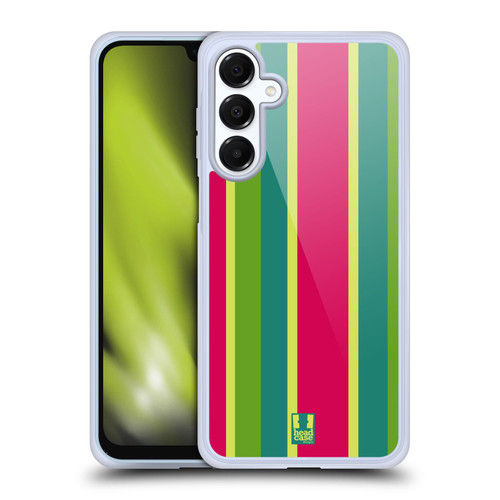 Head Case Designs Vertical Stripes Watermelon Soft Gel Case for Samsung Galaxy A16 5G & MagSafe