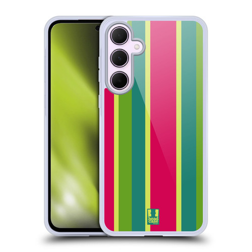 Head Case Designs Vertical Stripes Watermelon Soft Gel Case for Samsung Galaxy A35 5G