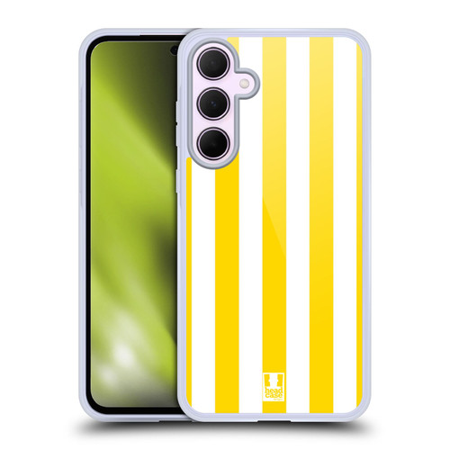 Head Case Designs Vertical Stripes Yellow Soft Gel Case for Samsung Galaxy A35 5G