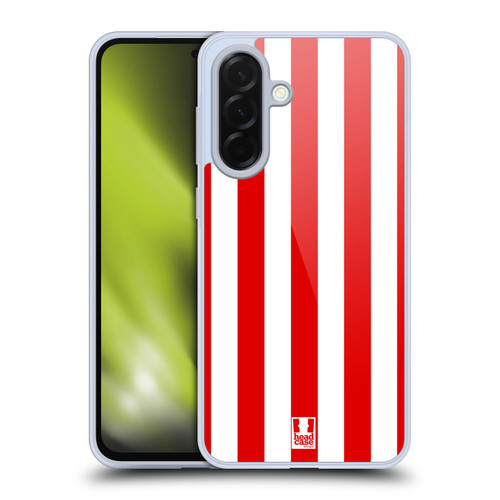 Head Case Designs Vertical Stripes Cherry Red Soft Gel Case for Samsung Galaxy A36 5G