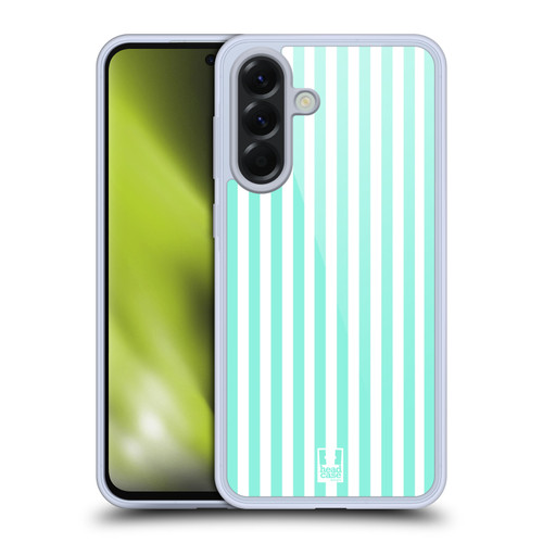 Head Case Designs Vertical Stripes Mint Soft Gel Case for Samsung Galaxy A56 5G
