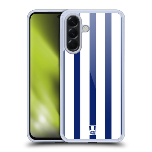 Head Case Designs Vertical Stripes Navy Blue Soft Gel Case for Samsung Galaxy A56 5G